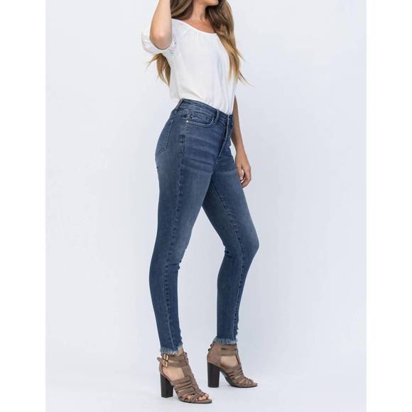 NEW JUDY BLUE high rise tummy control skinny jeans in medium wash - Picture 6 of 7
